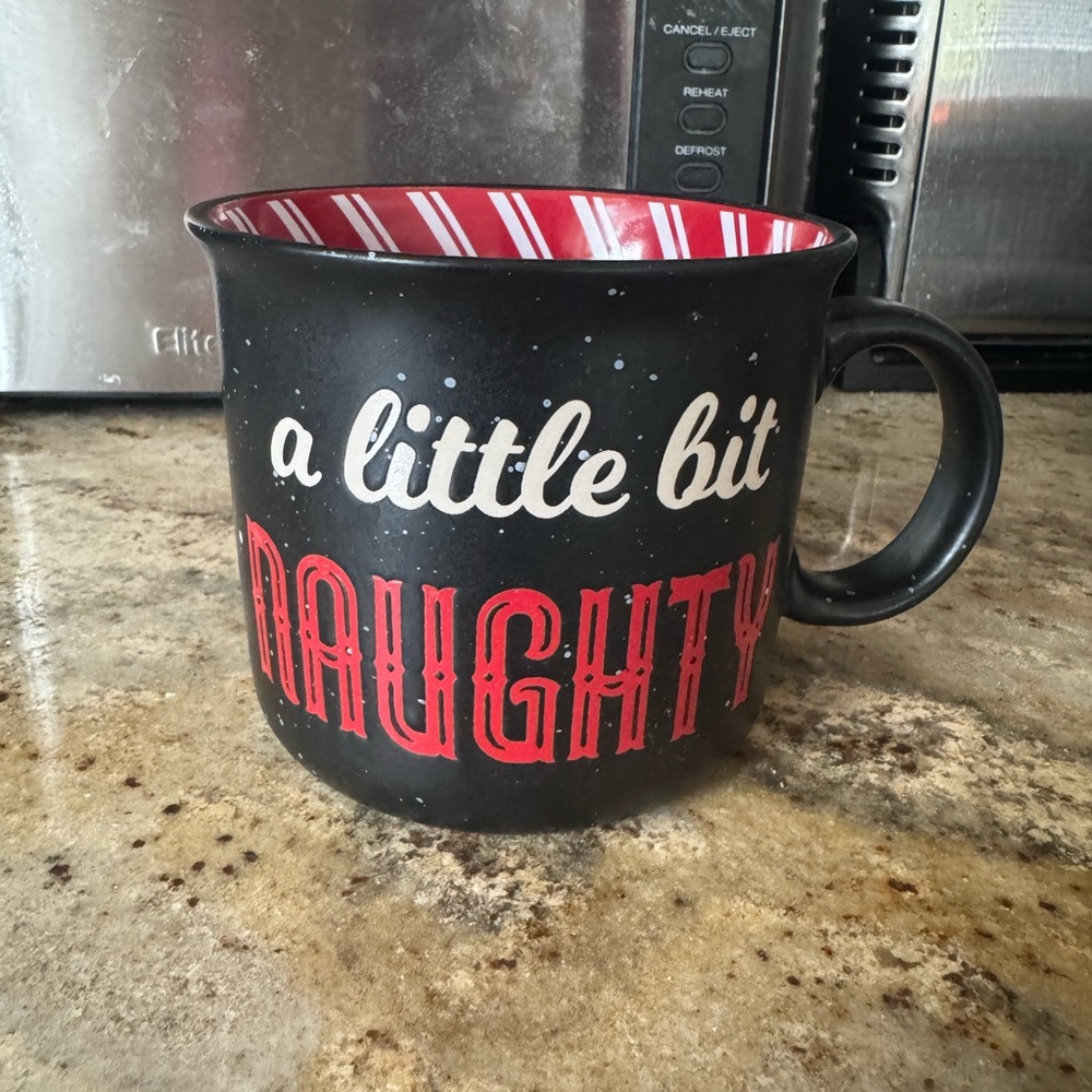 A Little Bit Naughty Black and Red Mug